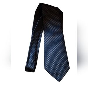 Equestrian Firenze Blue Geometric 100% Silk Made In Italy Tie